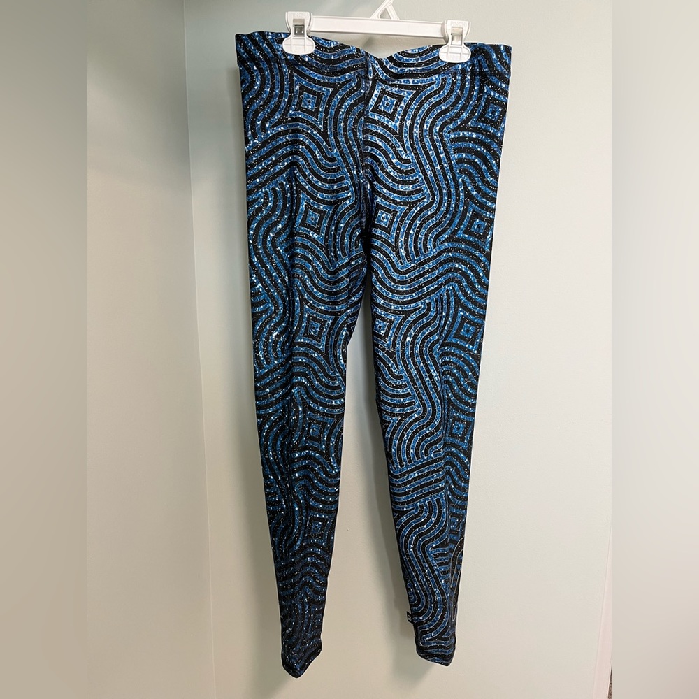 Peloton/Terex blue leggings